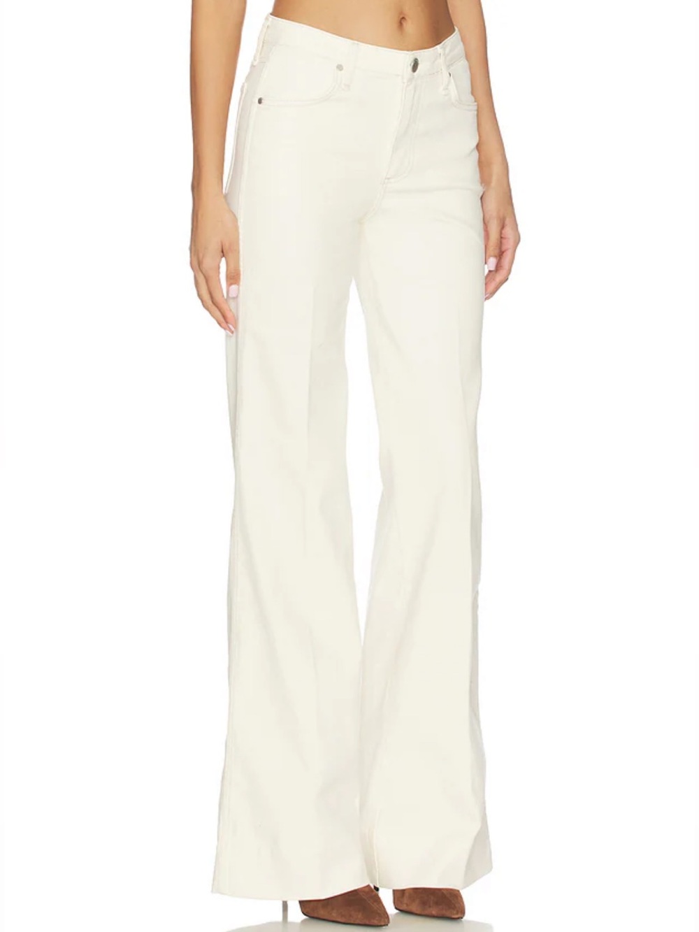 rag & bone Ruby Flare Trouser Pants in Ecru Size 25 - Picture 3 of 8